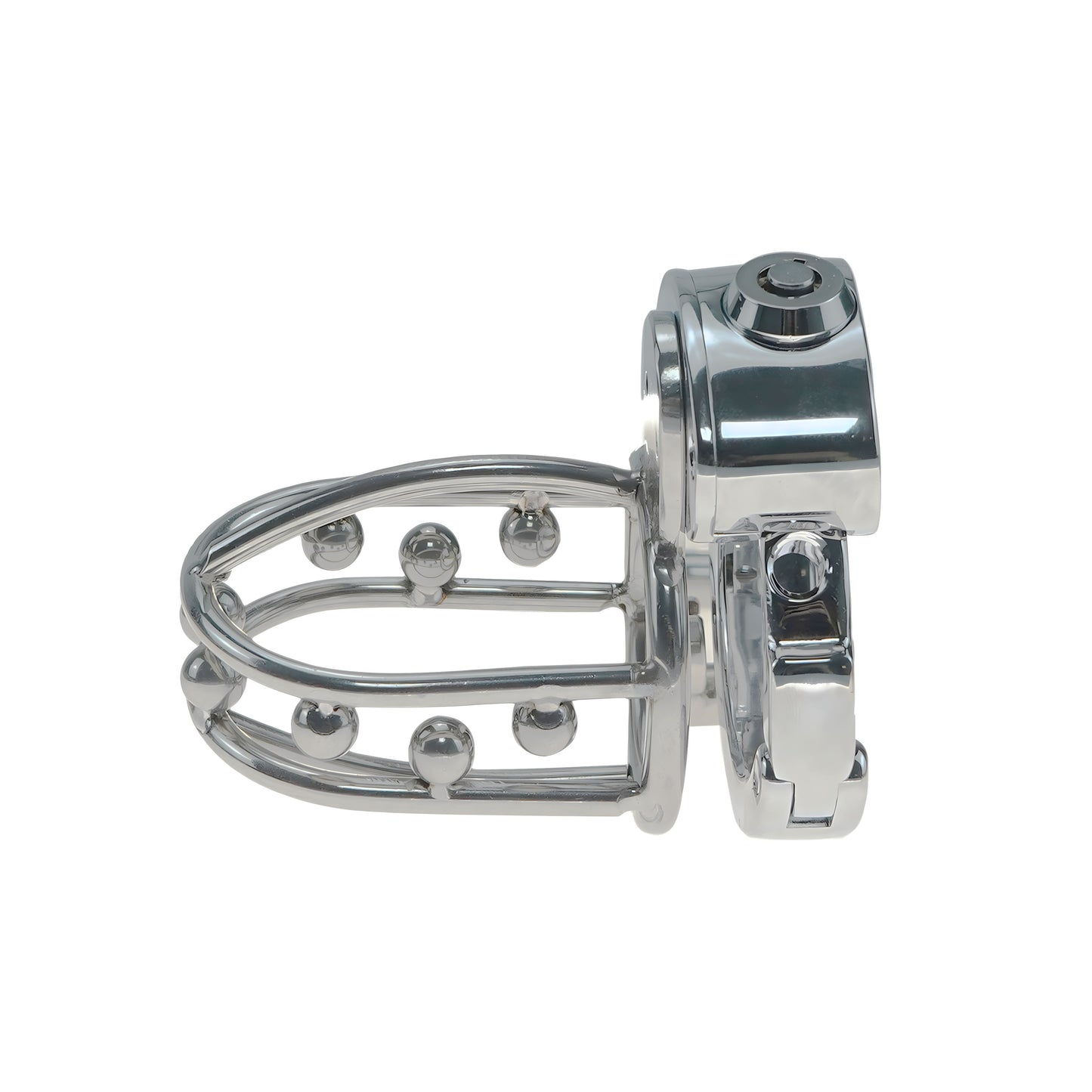 Adjustable Metal Male Chastity Cage with Built-In Steel Ball Lock – Breathable, Durable, Secure