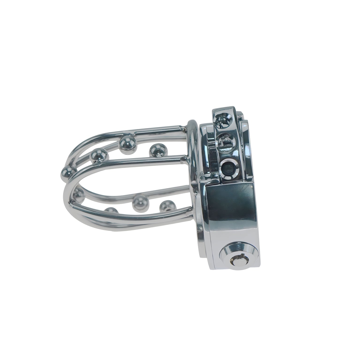 Adjustable Metal Male Chastity Cage with Built-In Steel Ball Lock – Breathable, Durable, Secure