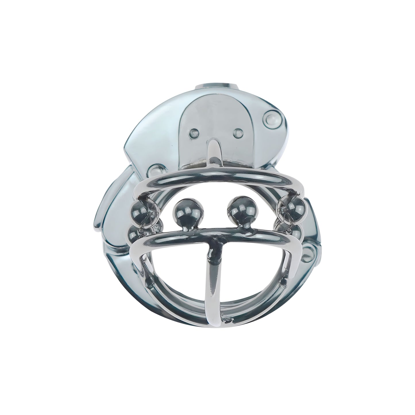 Adjustable Metal Male Chastity Cage with Built-In Steel Ball Lock – Breathable, Durable, Secure