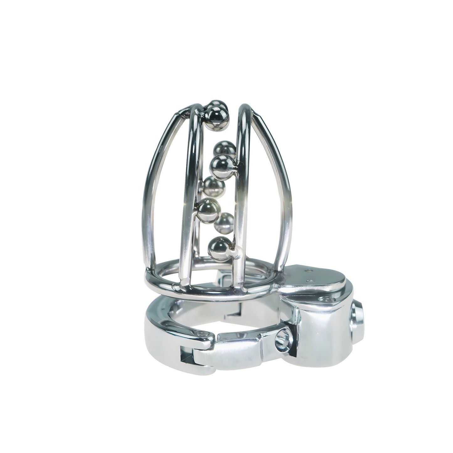 Adjustable Metal Male Chastity Cage with Built-In Steel Ball Lock – Breathable, Durable, Secure