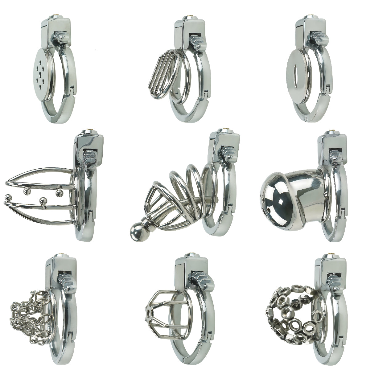 All-Metal Adjustable Chastity Device – Lightweight 100g, 40–63mm Fit