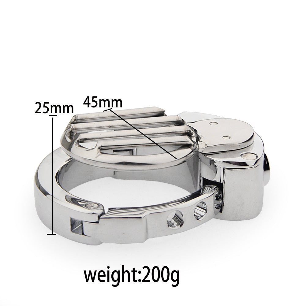 Adjustable Male Chastity Cage with Flat Lock and Grid Design – Secure & Breathable
