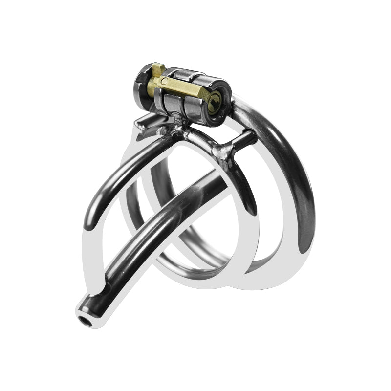 Metal Chastity Cage – Minimal Design with Urethral Tube