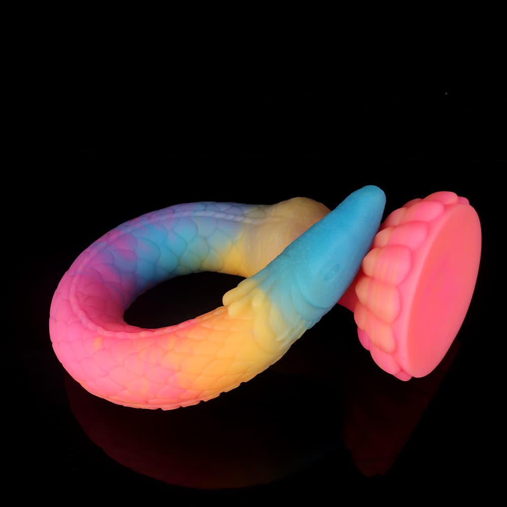 Eel Blue Yellow Purple Luminous Tentacle Dildo