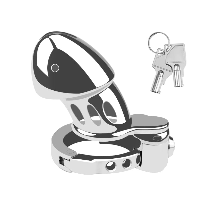 Metal Cock Design Adjustable Chastity Cage – Ring Sizes 32mm to 50mm