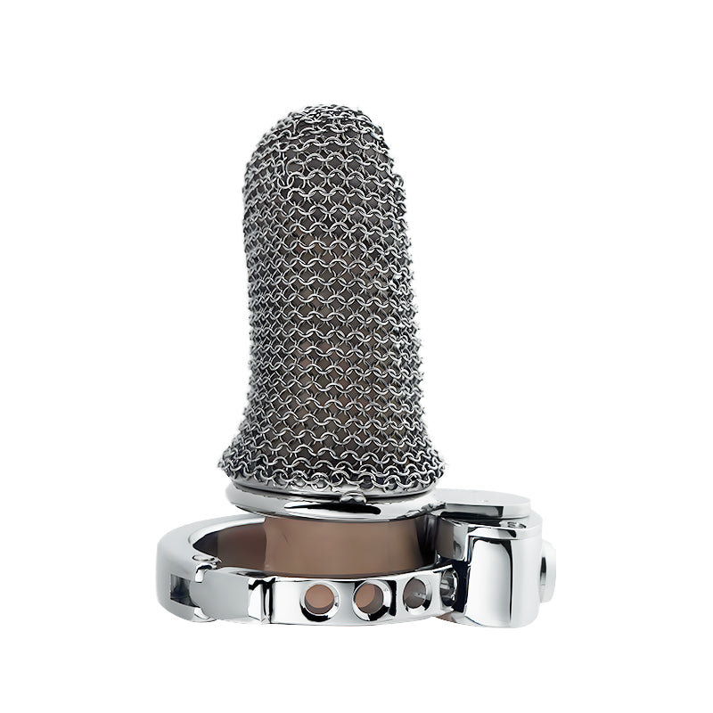 Stainless Steel Chastity Device for Men|Long Cock Cage with 6-Level Fit (32–50mm)
