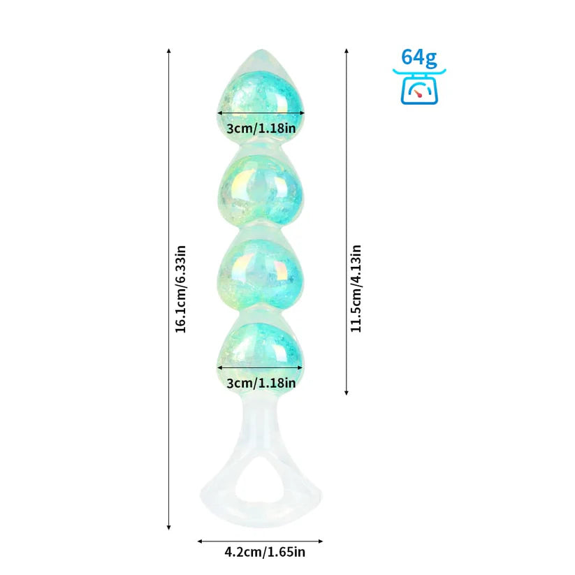 Four Hearts Crystal Butt Plug — Sparkling Anal Jewelry Plug in 3 Colors | Adult Sex Toy