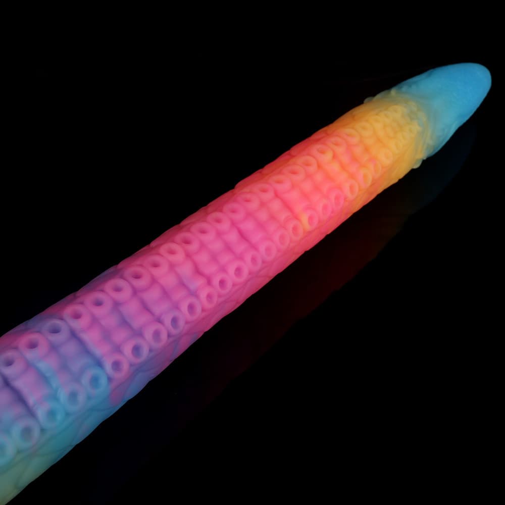 Eel Blue Yellow Purple Luminous Tentacle Dildo