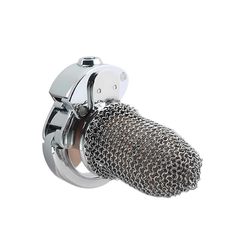 Stainless Steel Chastity Device for Men|Long Cock Cage with 6-Level Fit (32–50mm)