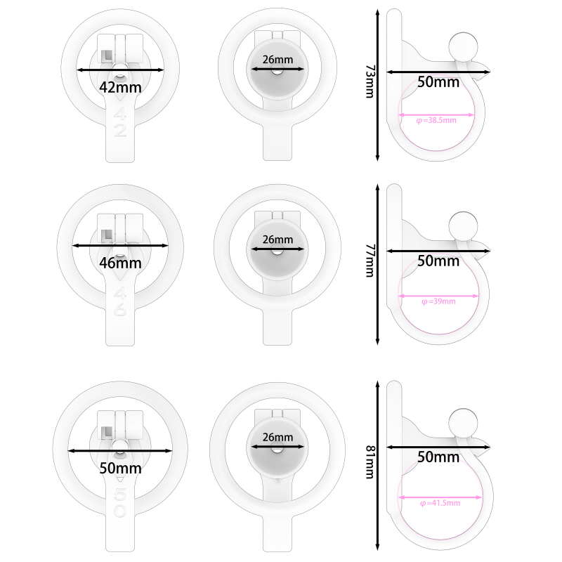 Inverted Male Chastity Cage with Extended Urethral Tube – Reversed Design