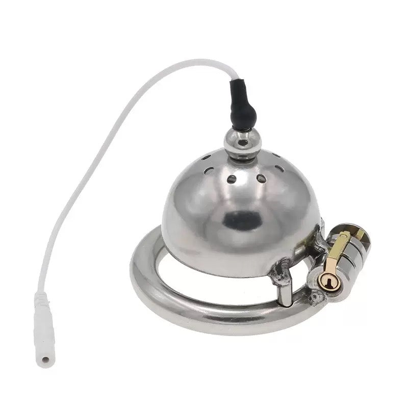 Small Electric Metal Cock Cage for Men – Stainless Steel Chastity Device