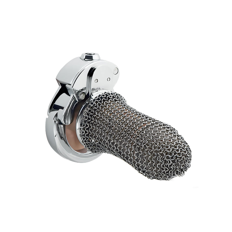 Stainless Steel Chastity Device for Men|Long Cock Cage with 6-Level Fit (32–50mm)