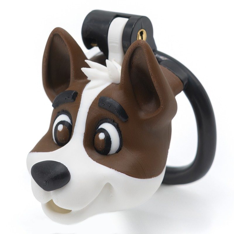 Dog Head Chastity Cage – 3D Printed Lock with Multiple Ring Sizes