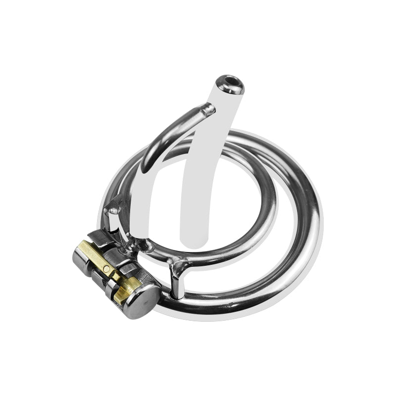 Metal Chastity Cage – Minimal Design with Urethral Tube