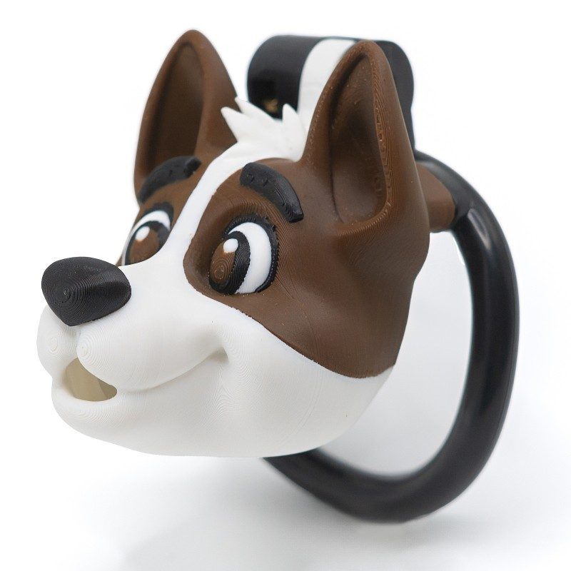 Dog Head Chastity Cage – 3D Printed Lock with Multiple Ring Sizes