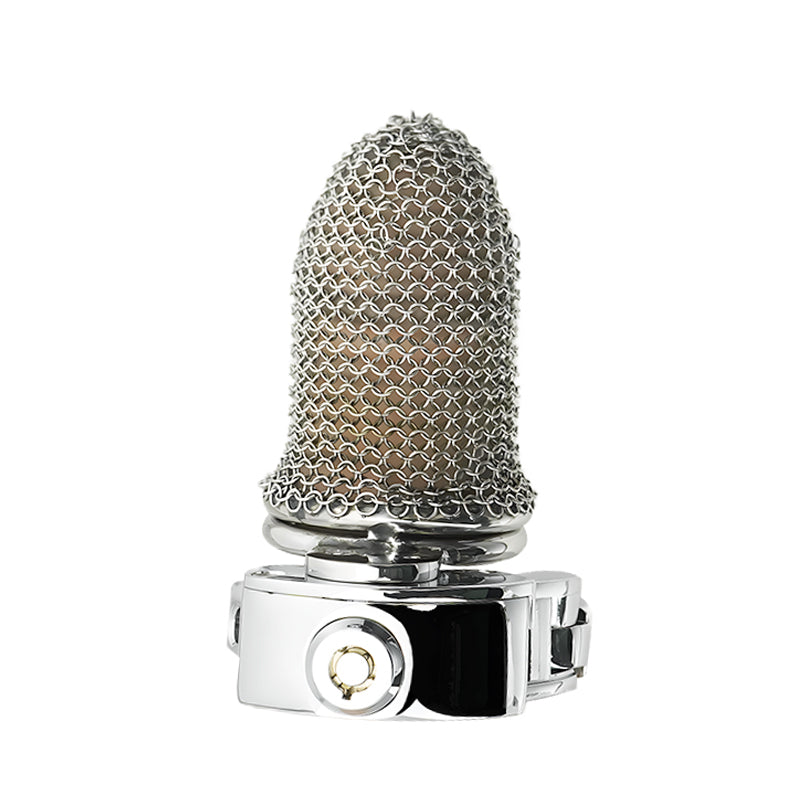 Stainless Steel Chastity Device for Men|Long Cock Cage with 6-Level Fit (32–50mm)