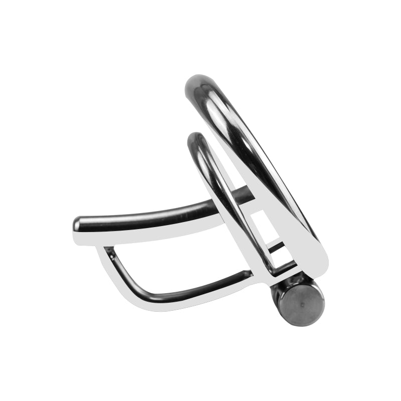 Metal Chastity Cage – Minimal Design with Urethral Tube