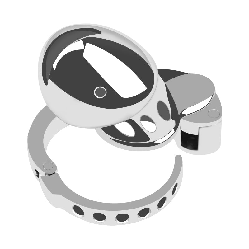 Metal Cock Design Adjustable Chastity Cage – Ring Sizes 32mm to 50mm
