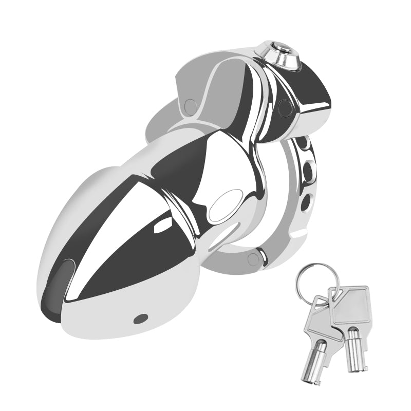 Metal Cock Design Adjustable Chastity Cage – Ring Sizes 32mm to 50mm