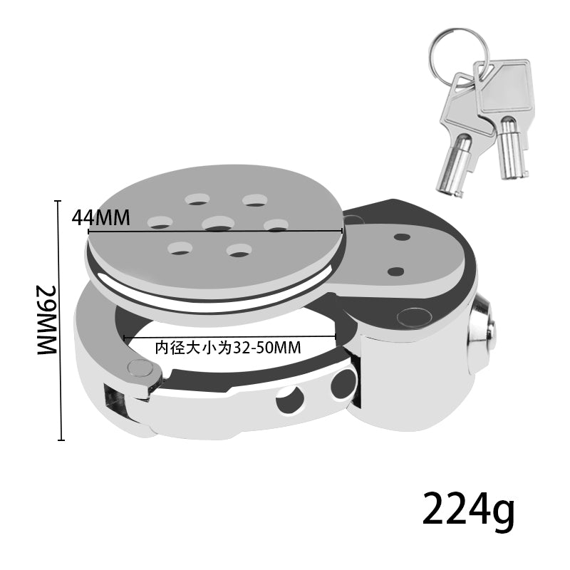 Jaula de castidad masculina de acero inoxidable de grado médico | Jaula ajustable para pene de 6 niveles (32-50 mm) | Juguete sexual BDSM para adultos para juegos de castidad y bondage
