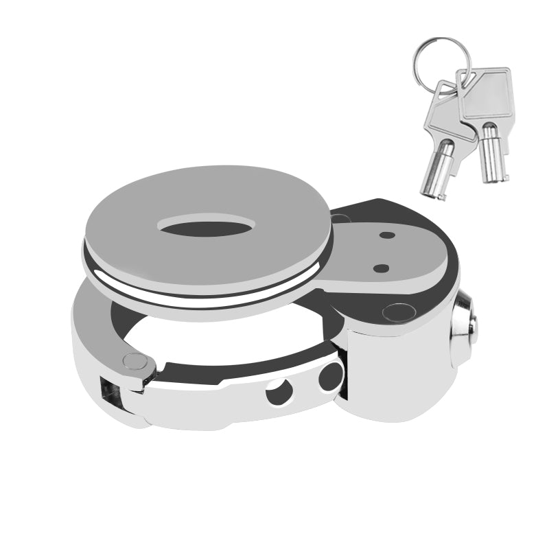 Chastity Cage with Integrated Flat Lock – Adjustable Fit (32mm–50mm)