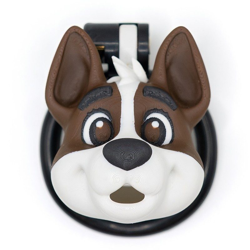 Dog Head Chastity Cage – 3D Printed Lock with Multiple Ring Sizes