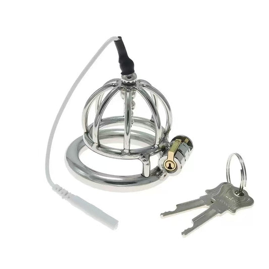 Small Electric Metal Cock Cage – Male Chastity Device