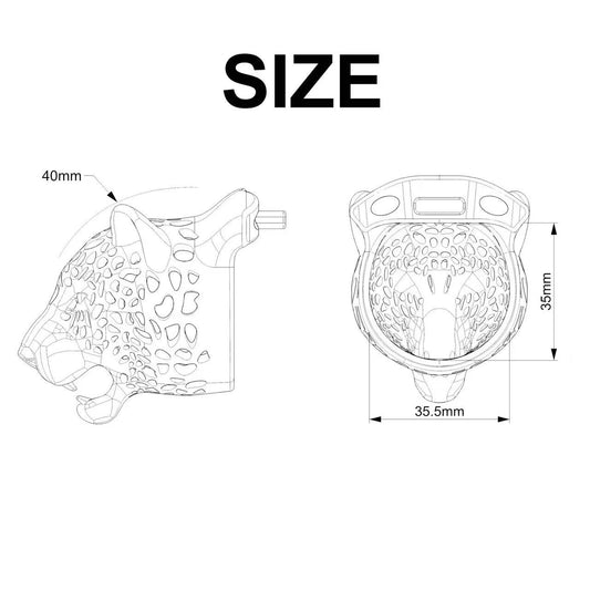 Leopard Head Resin Chastity Cage – Lightweight Breathable Animal Design