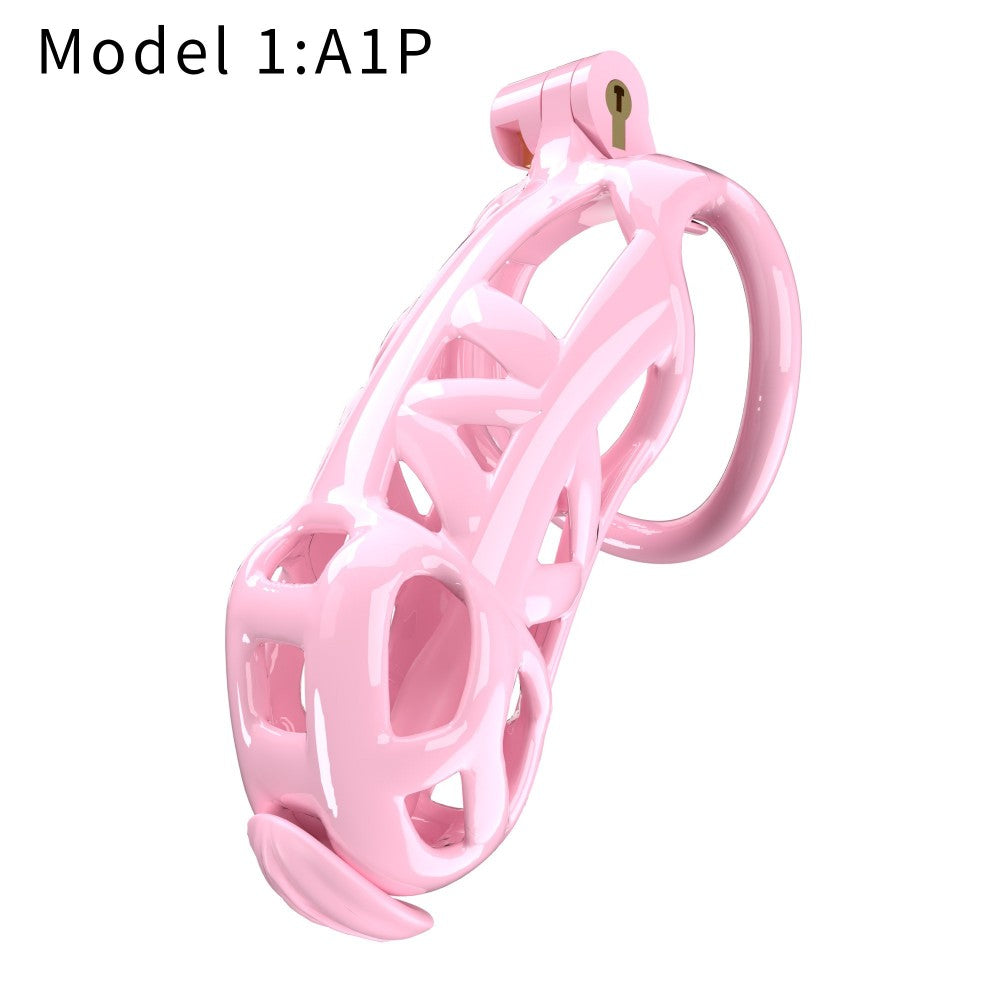 3D Printed Male Chastity Cage with Lock & 5 Rings – Resin Virginity Device for Men