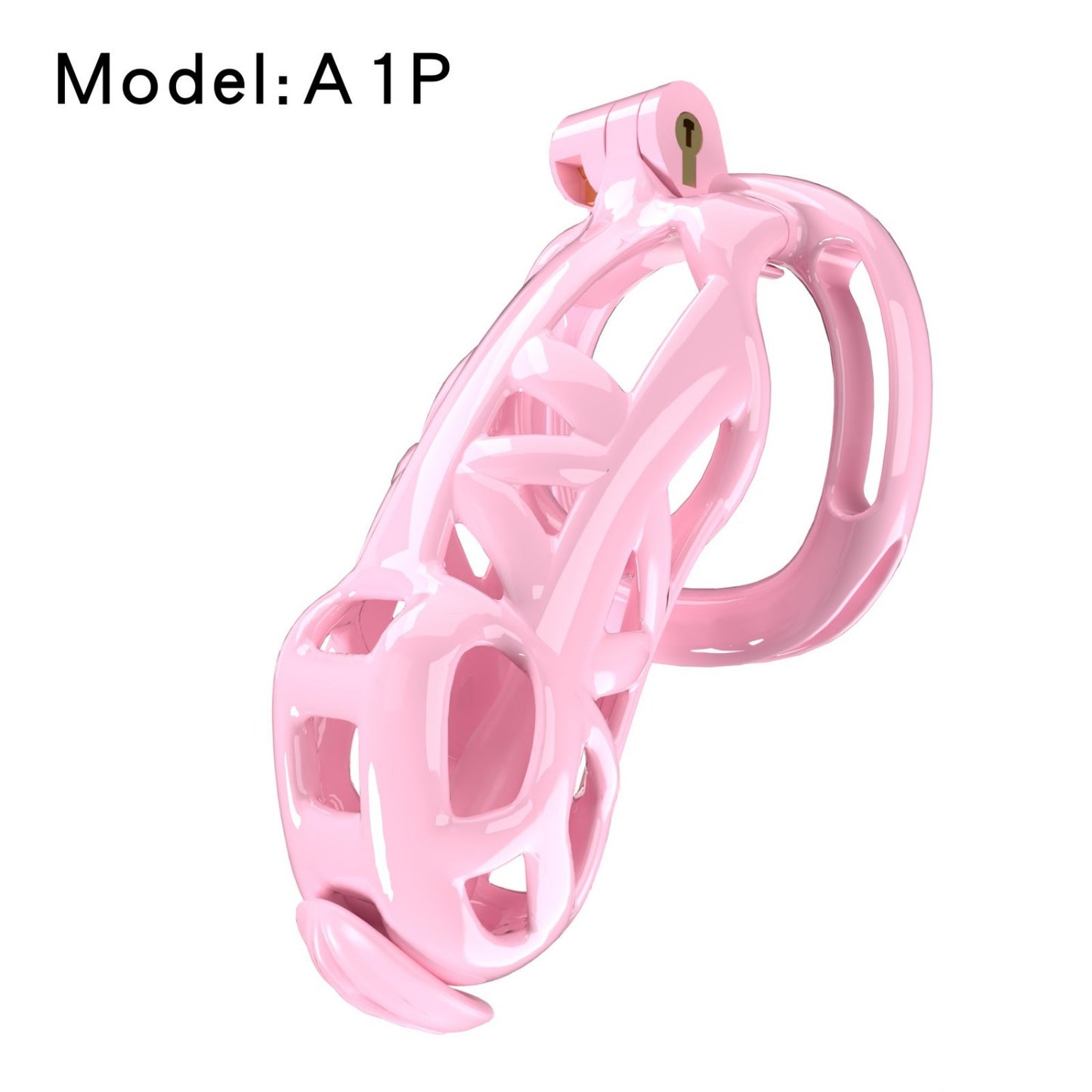 Pink Viper Chastity Cage – 5 Sizes Available, Wearable Base Ring Design