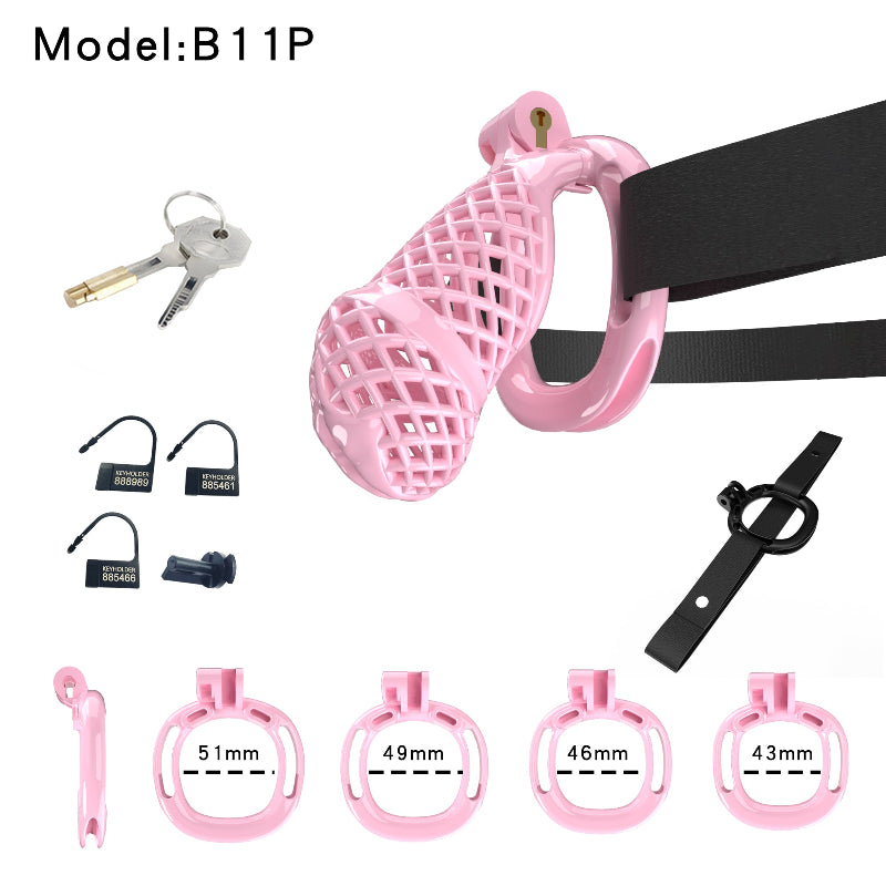 Mesh Ventilated Labia Chastity Cage – Multiple Sizes for All-Day Comfort