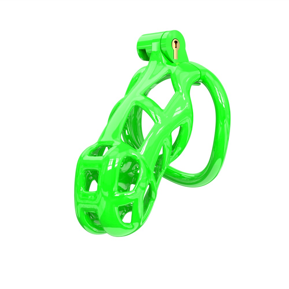 3D Printed Male Chastity Cage with Lock & 5 Rings – Resin Virginity Device for Men