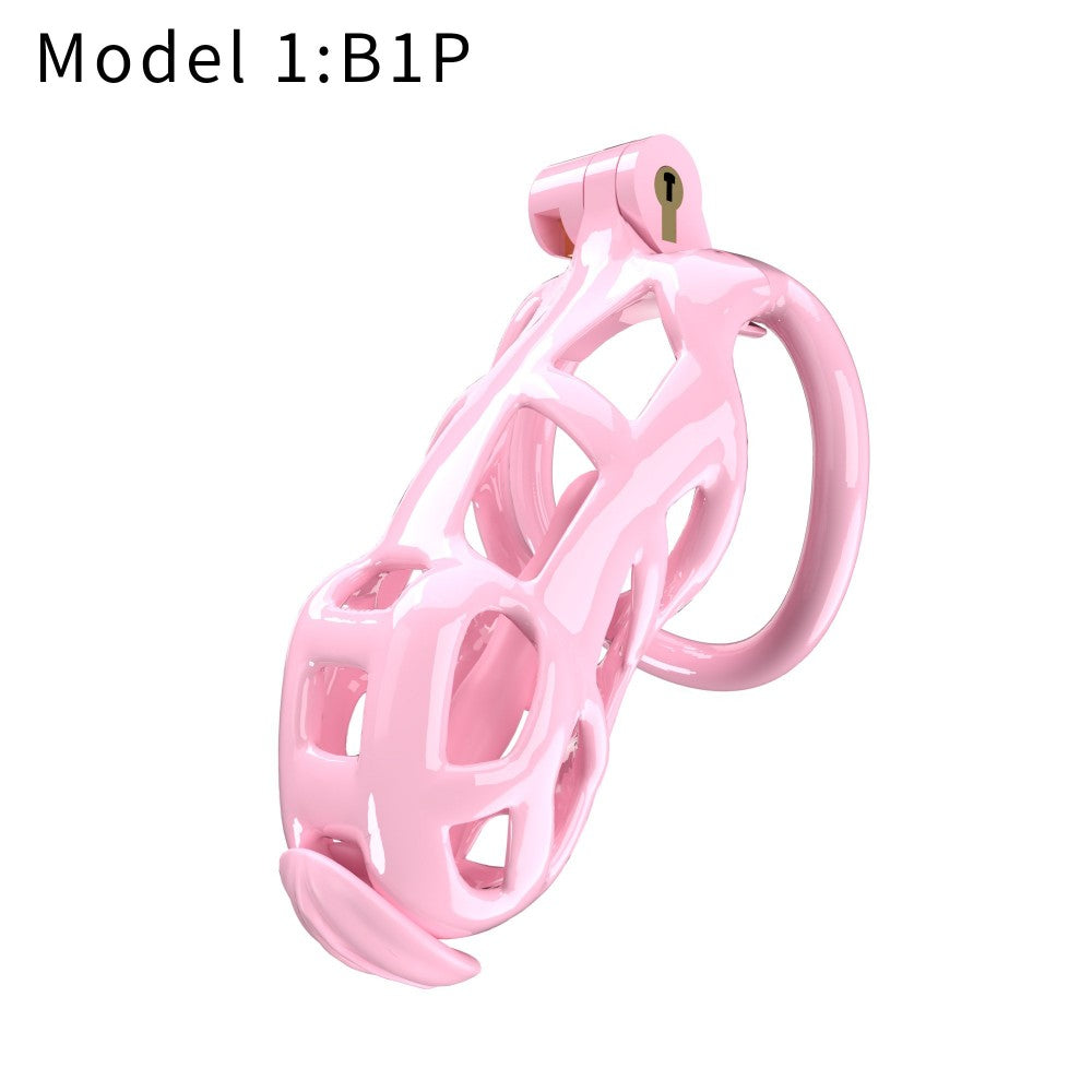3D Printed Male Chastity Cage with Lock & 5 Rings – Resin Virginity Device for Men