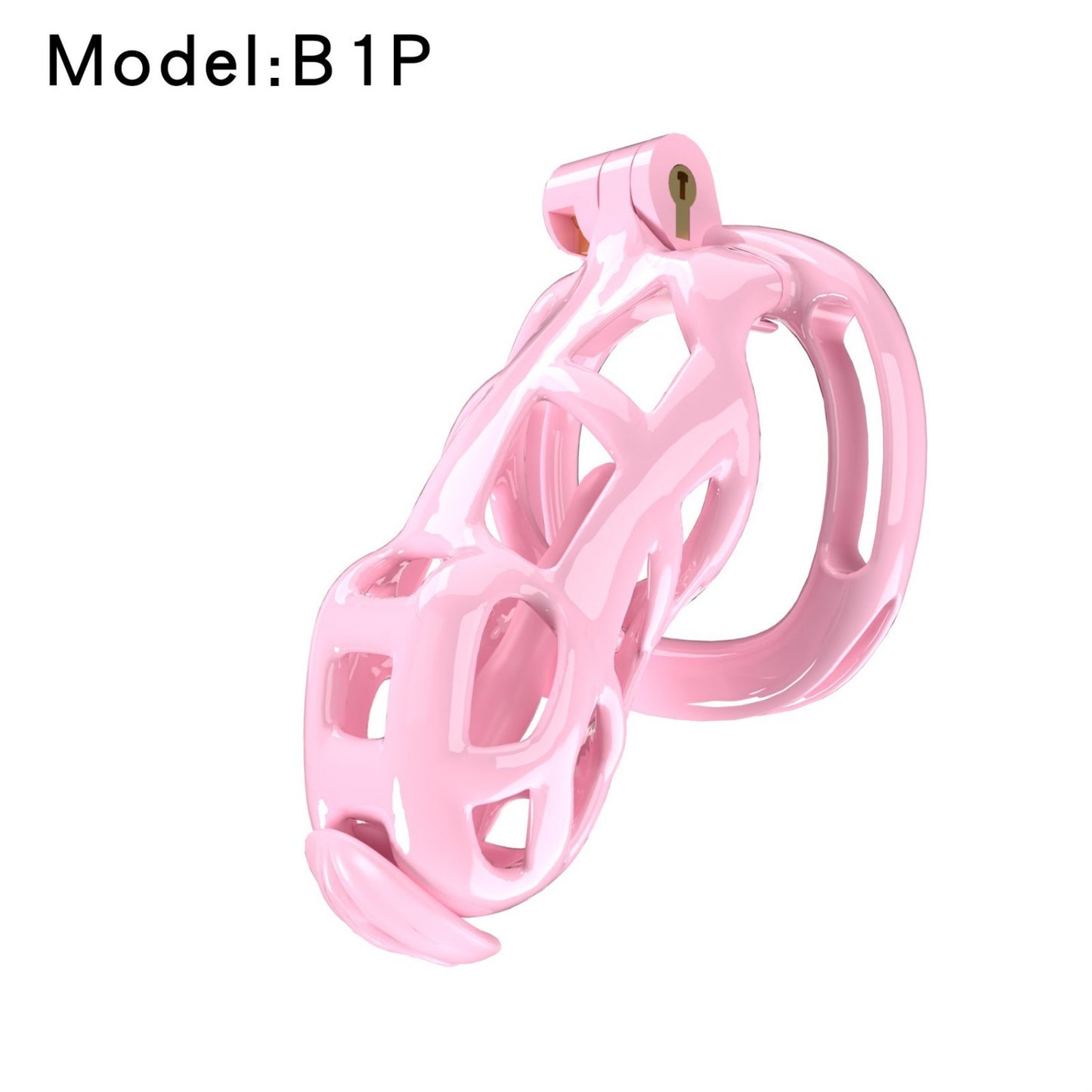Pink Viper Chastity Cage – 5 Sizes Available, Wearable Base Ring Design