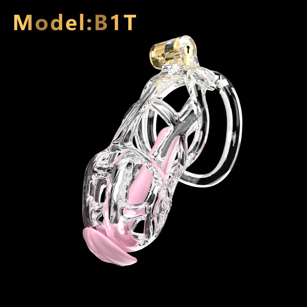3D Printed Male Chastity Cage with Lock & 5 Rings – Resin Virginity Device for Men