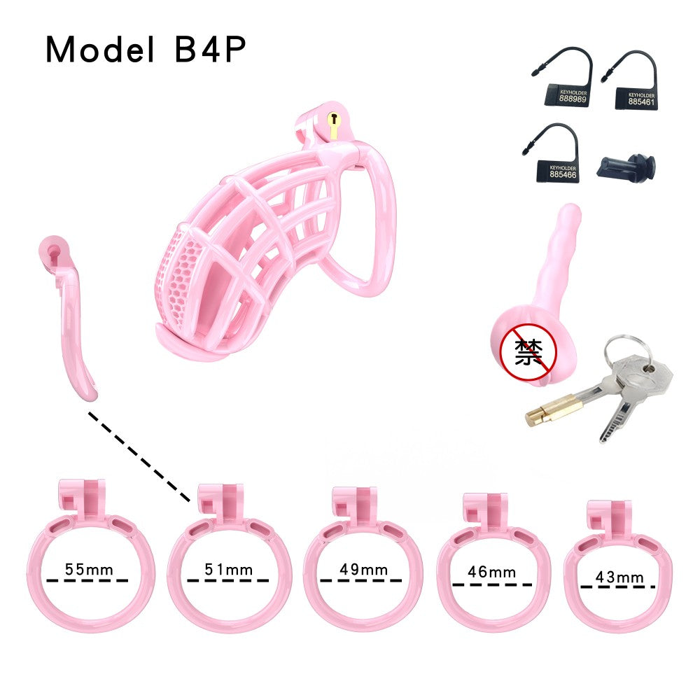 Honeycomb Obedient Chastity Cage – Lightweight Resin, 5 Ring Sizes & Built-in Lock