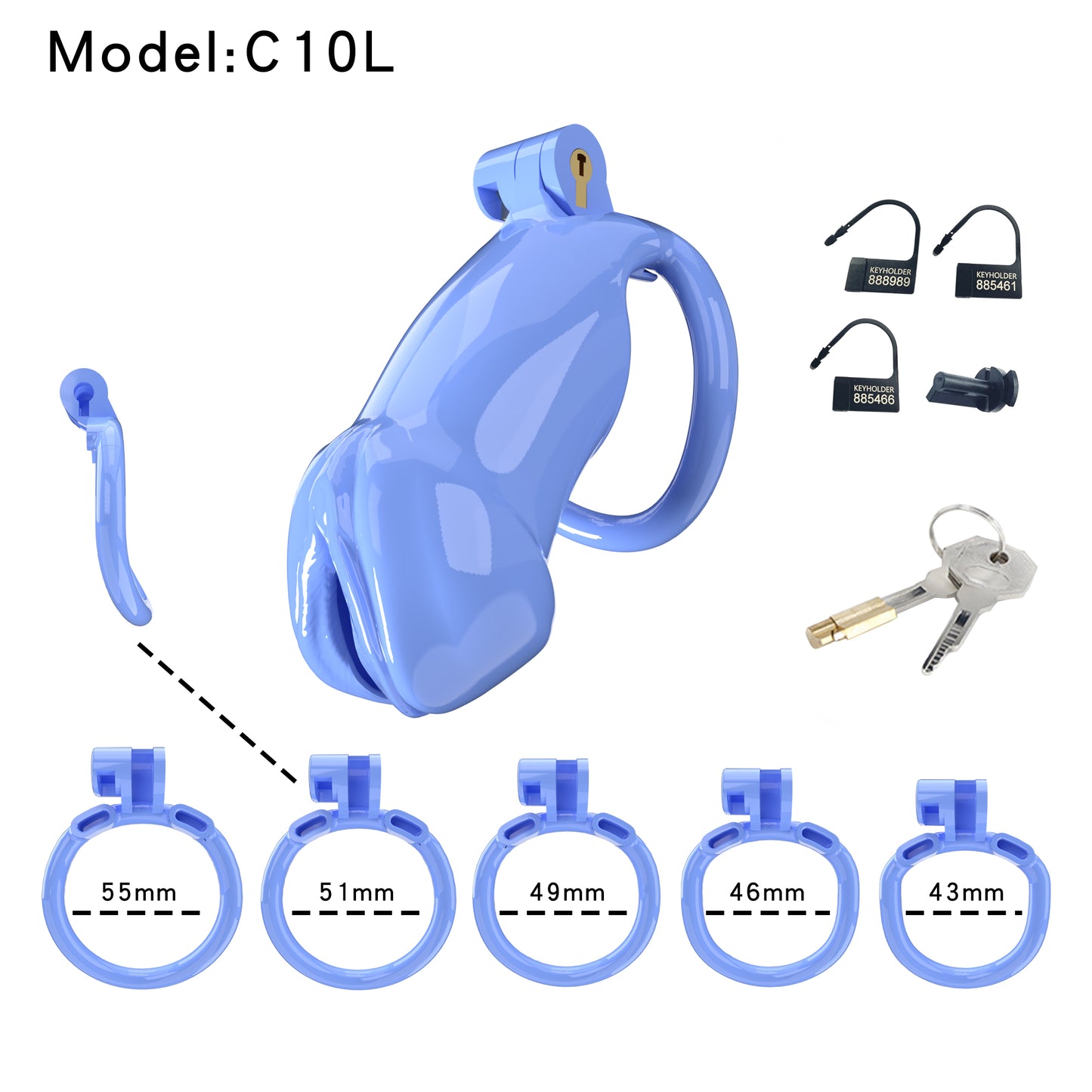 Resin Labia Chastity Lock with Perforated Design for Belt Use