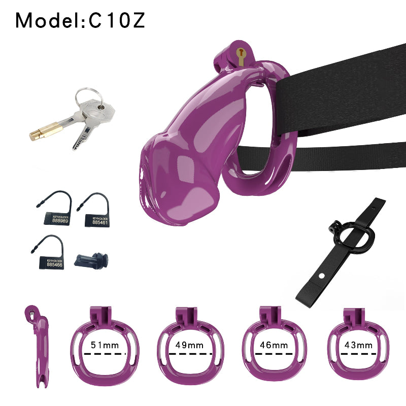Resin Labia Chastity Lock with Perforated Design for Belt Use