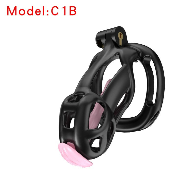 Black Viper Chastity Cage – 5 Sizes Available, Wearable Base Ring Design