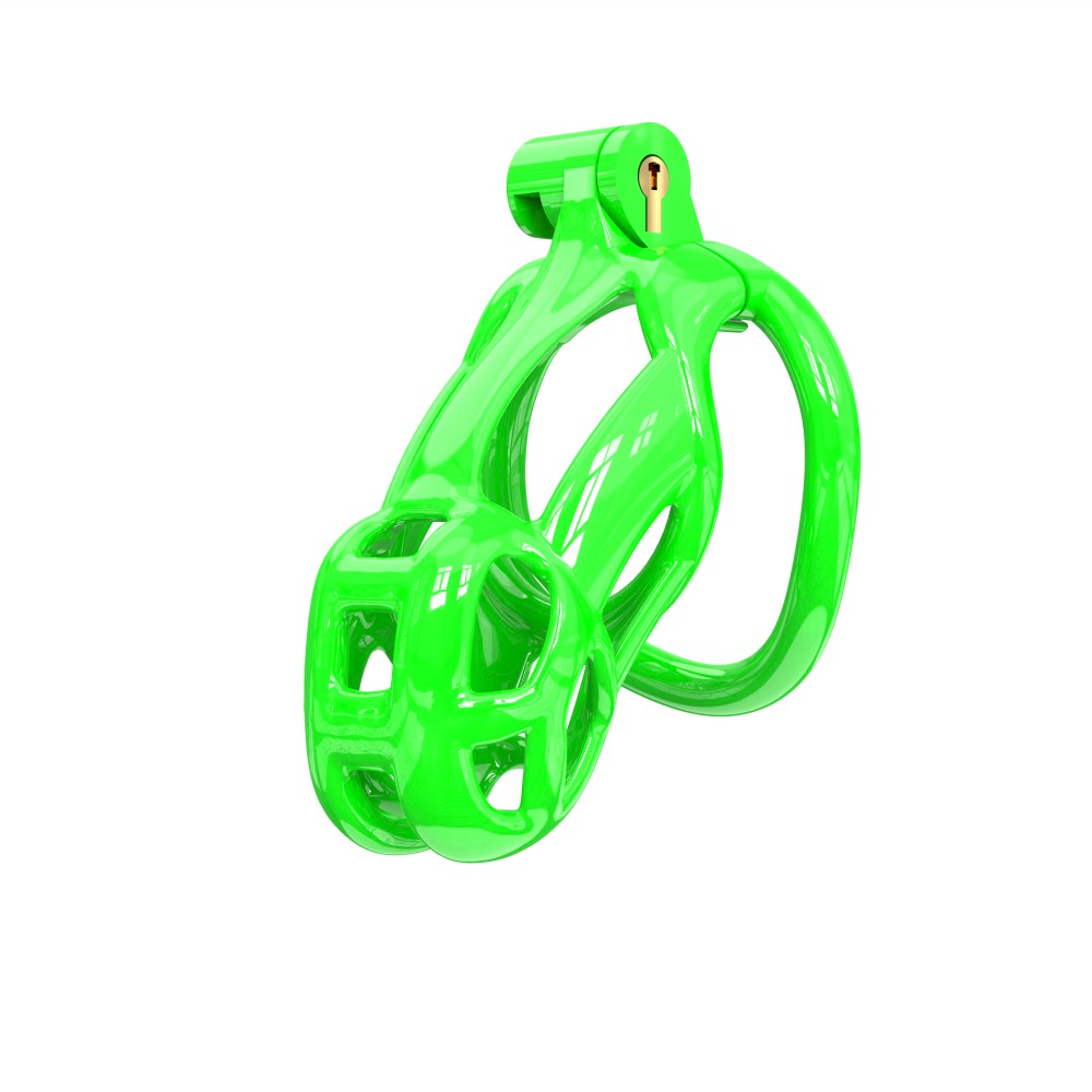 3D Printed Male Chastity Cage with Lock & 5 Rings – Resin Virginity Device for Men