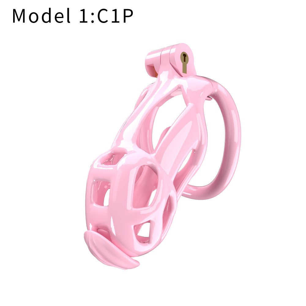 3D Printed Male Chastity Cage with Lock & 5 Rings – Resin Virginity Device for Men