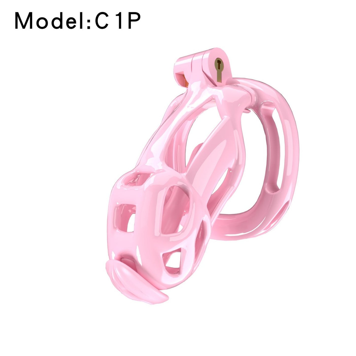 Pink Viper Chastity Cage – 5 Sizes Available, Wearable Base Ring Design