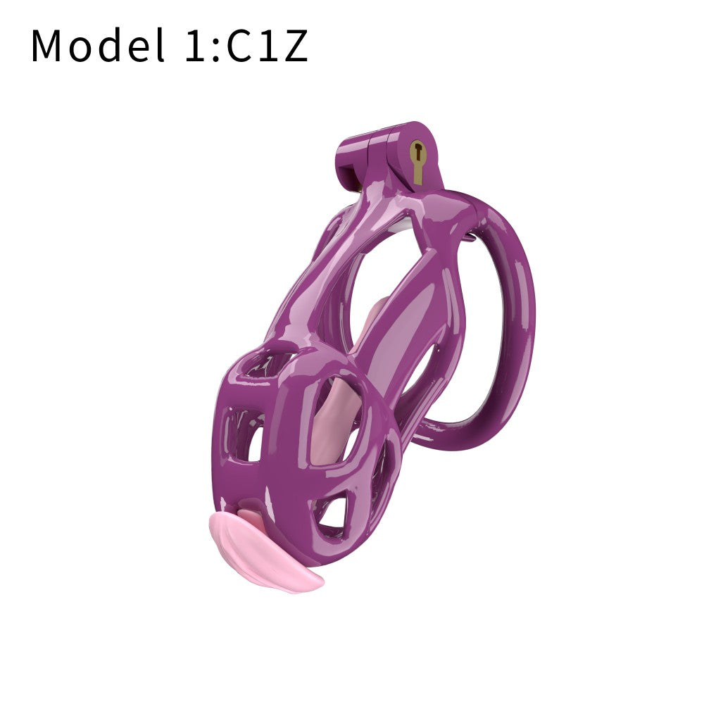 3D Printed Male Chastity Cage with Lock & 5 Rings – Resin Virginity Device for Men