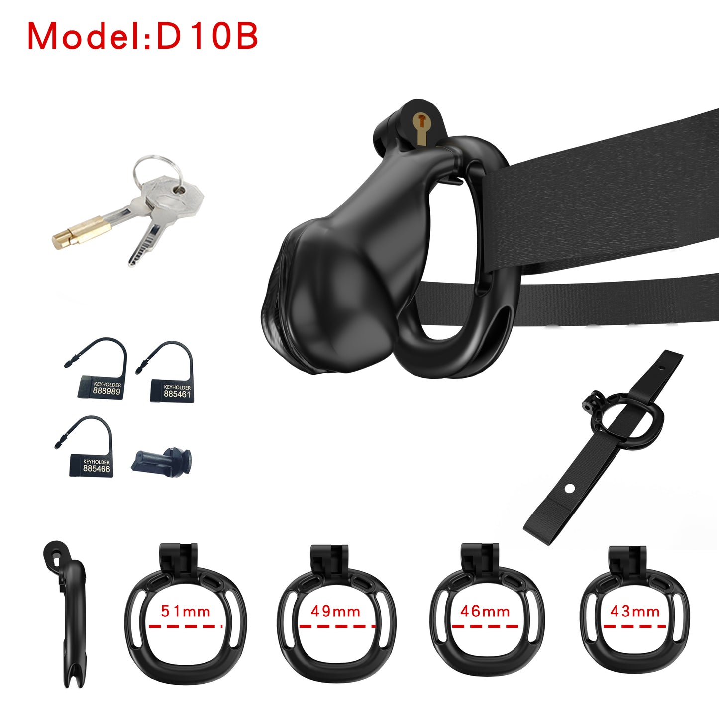 Resin Labia Chastity Lock with Perforated Design for Belt Use