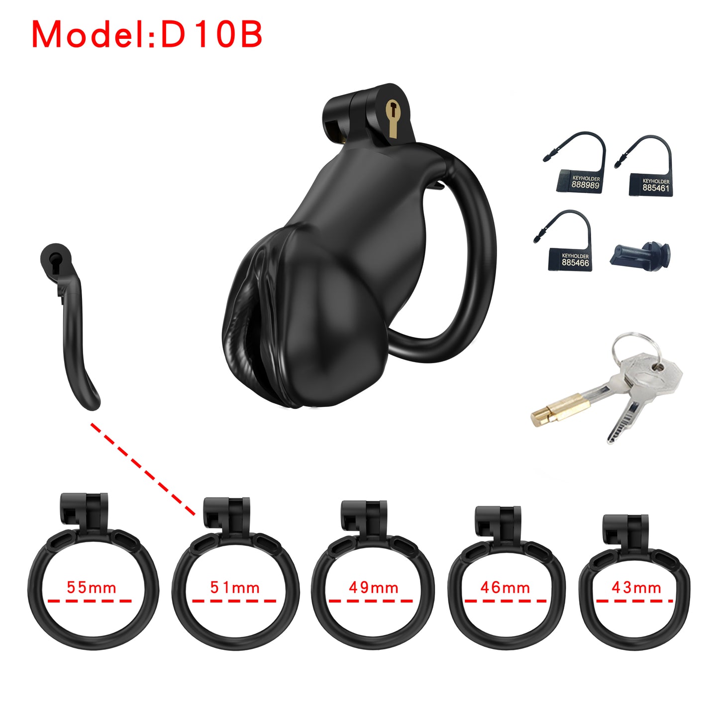 Resin Labia Chastity Lock with Perforated Design for Belt Use