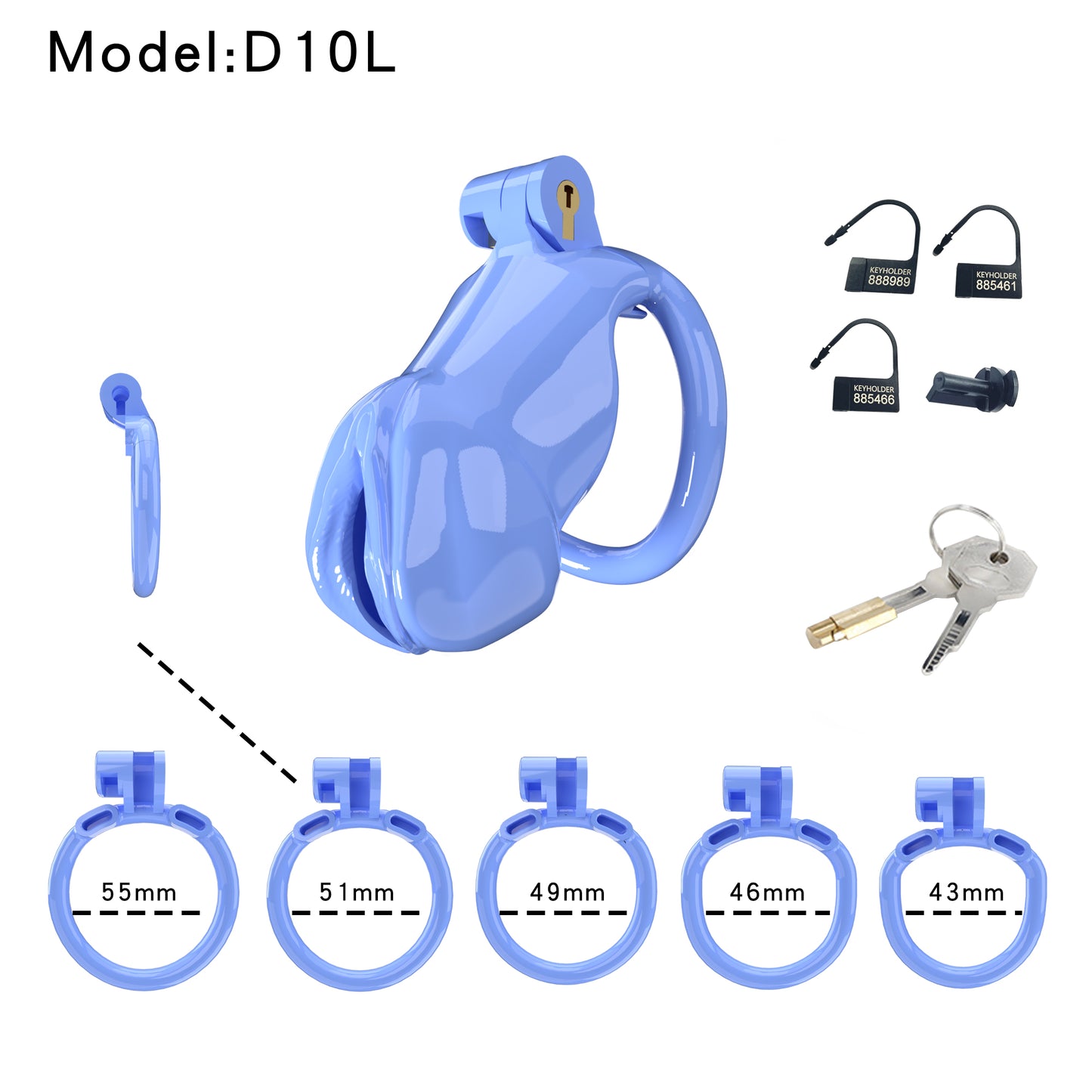 Resin Labia Chastity Lock with Perforated Design for Belt Use