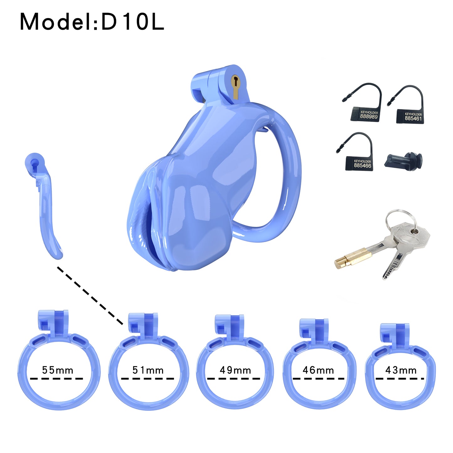 Resin Labia Chastity Lock with Perforated Design for Belt Use