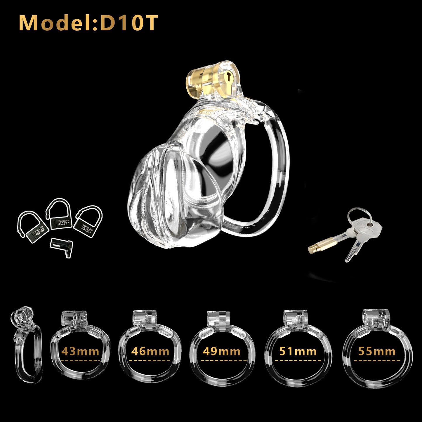Resin Labia Chastity Lock with Perforated Design for Belt Use