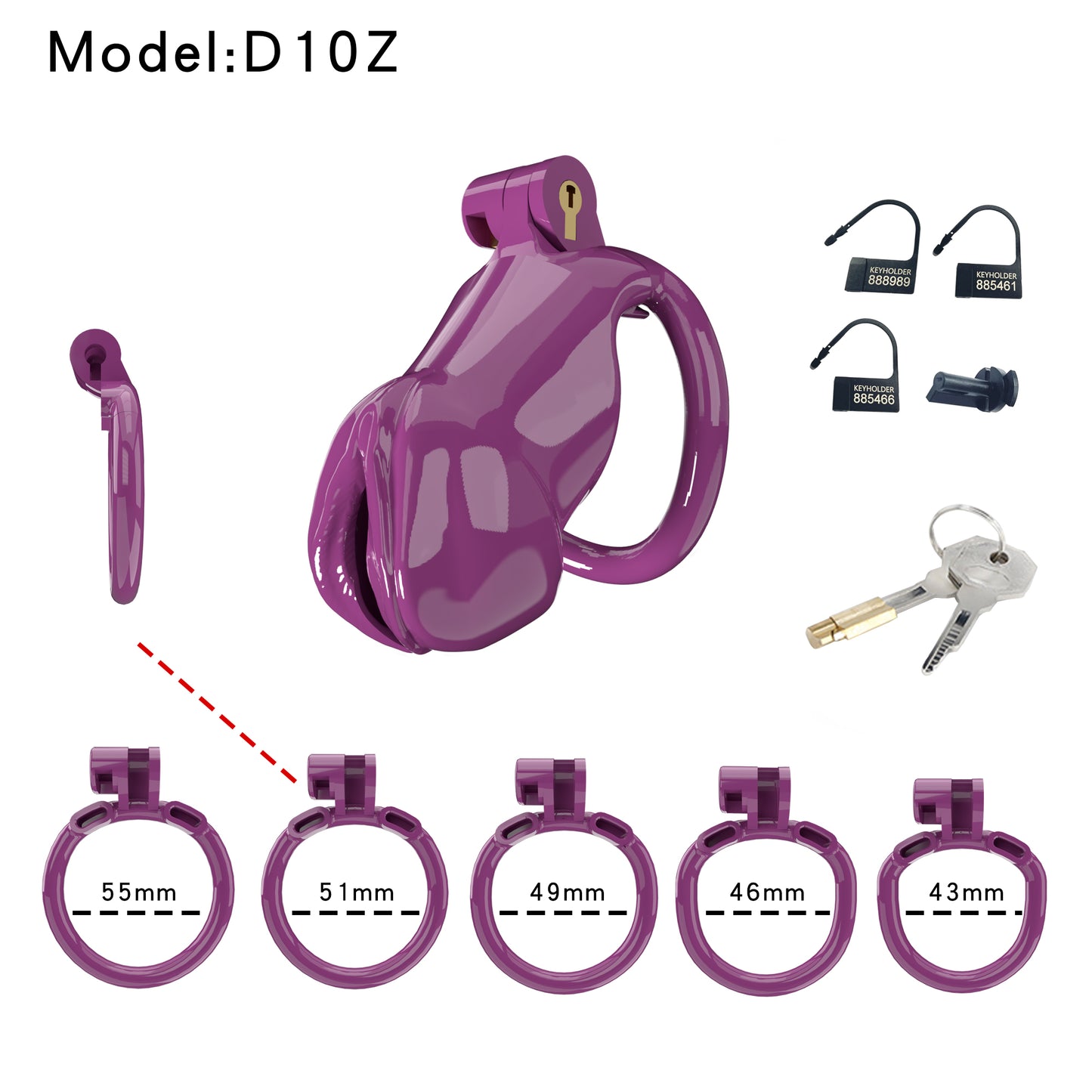 Resin Labia Chastity Lock with Perforated Design for Belt Use