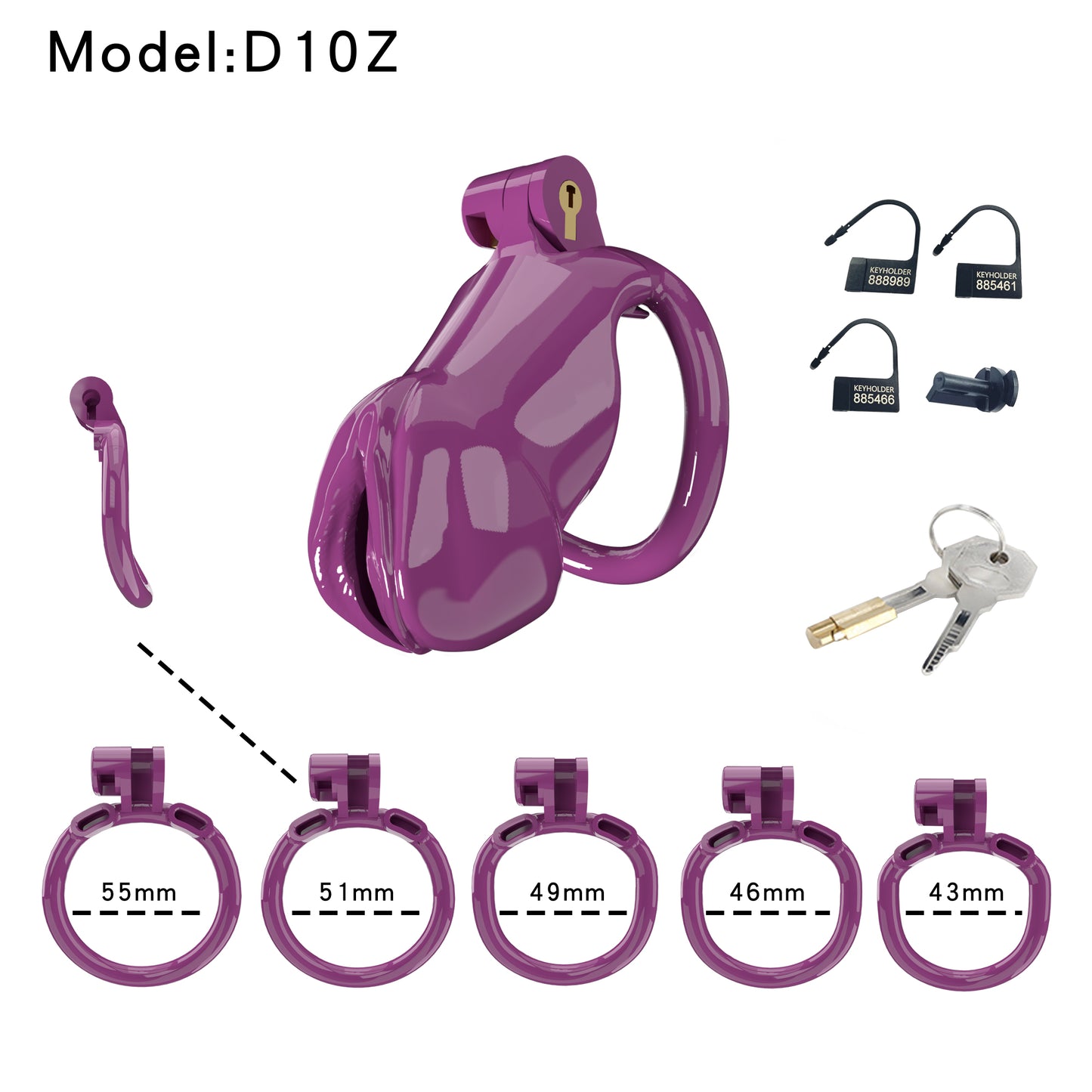 Resin Labia Chastity Lock with Perforated Design for Belt Use